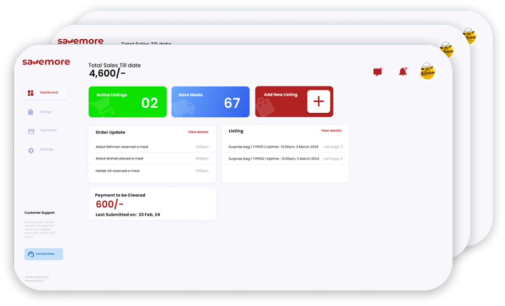 Savemore Dashboard Preview