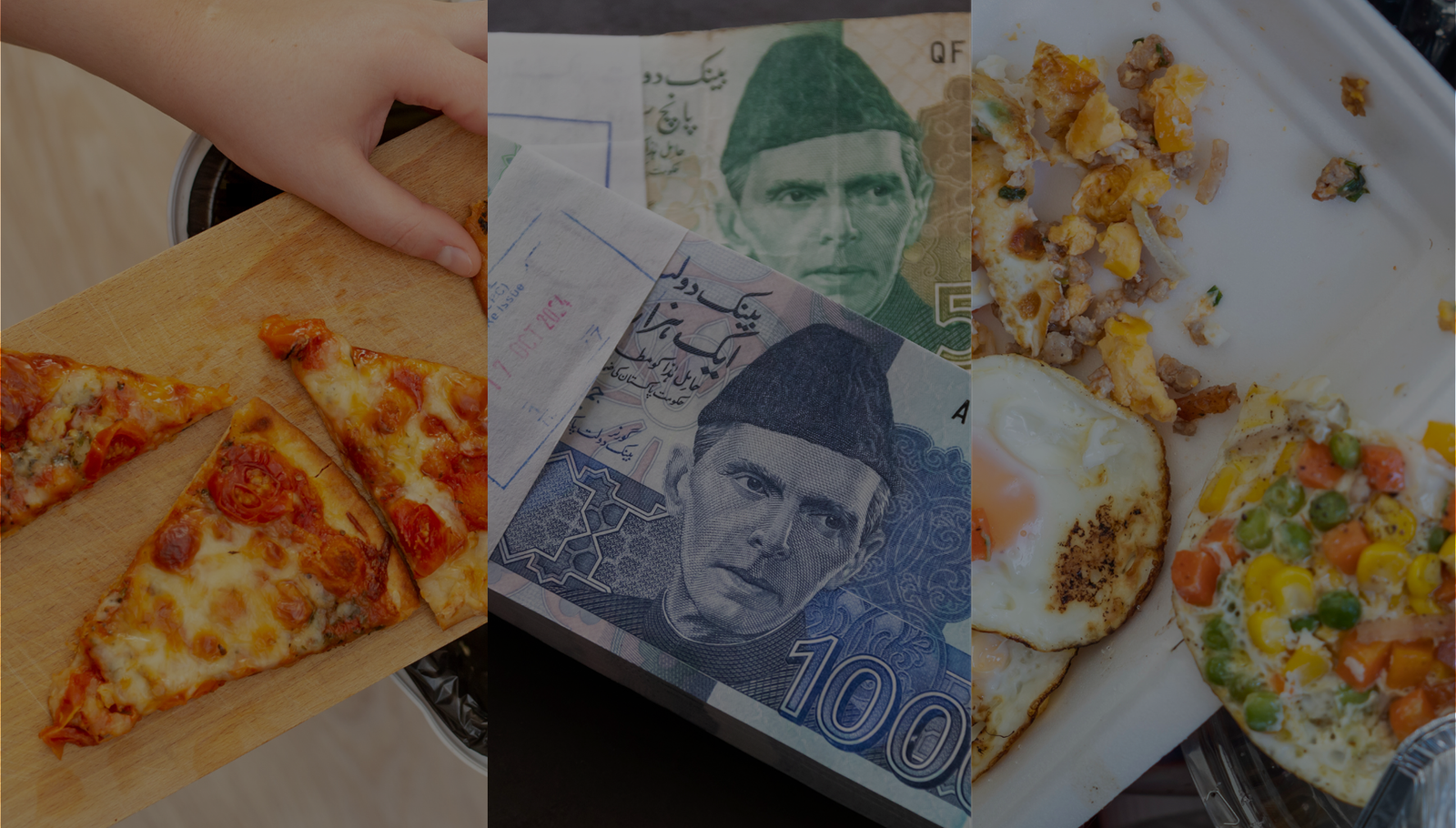 Food waste impact background